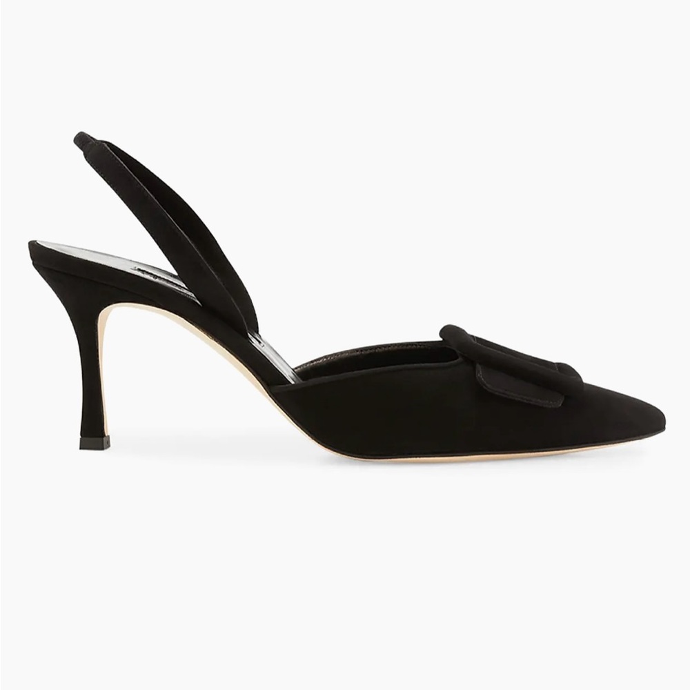 Manolo Blahnik Black Slingback Heels